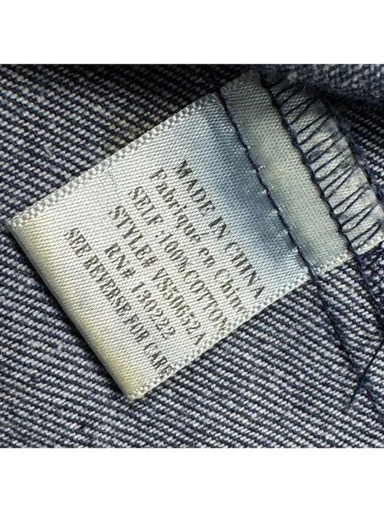 Y2K Grunge Altar'd State Denim Mini Skirt Sz Medium High Rise Fitted Jean Skirt - Picture 7 of 9